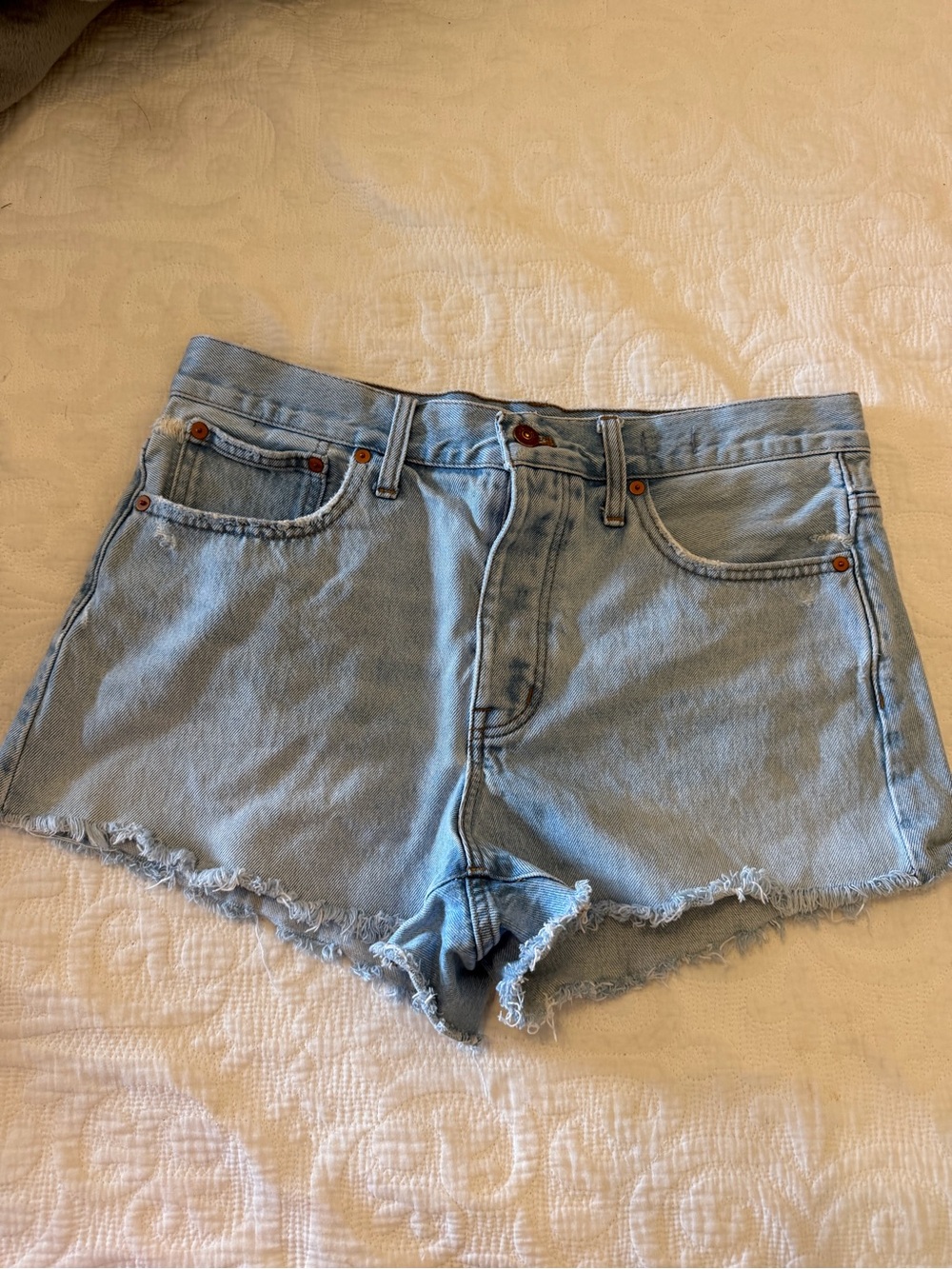 Madewell Light Blue Relaxed Denim Shorts Size 29